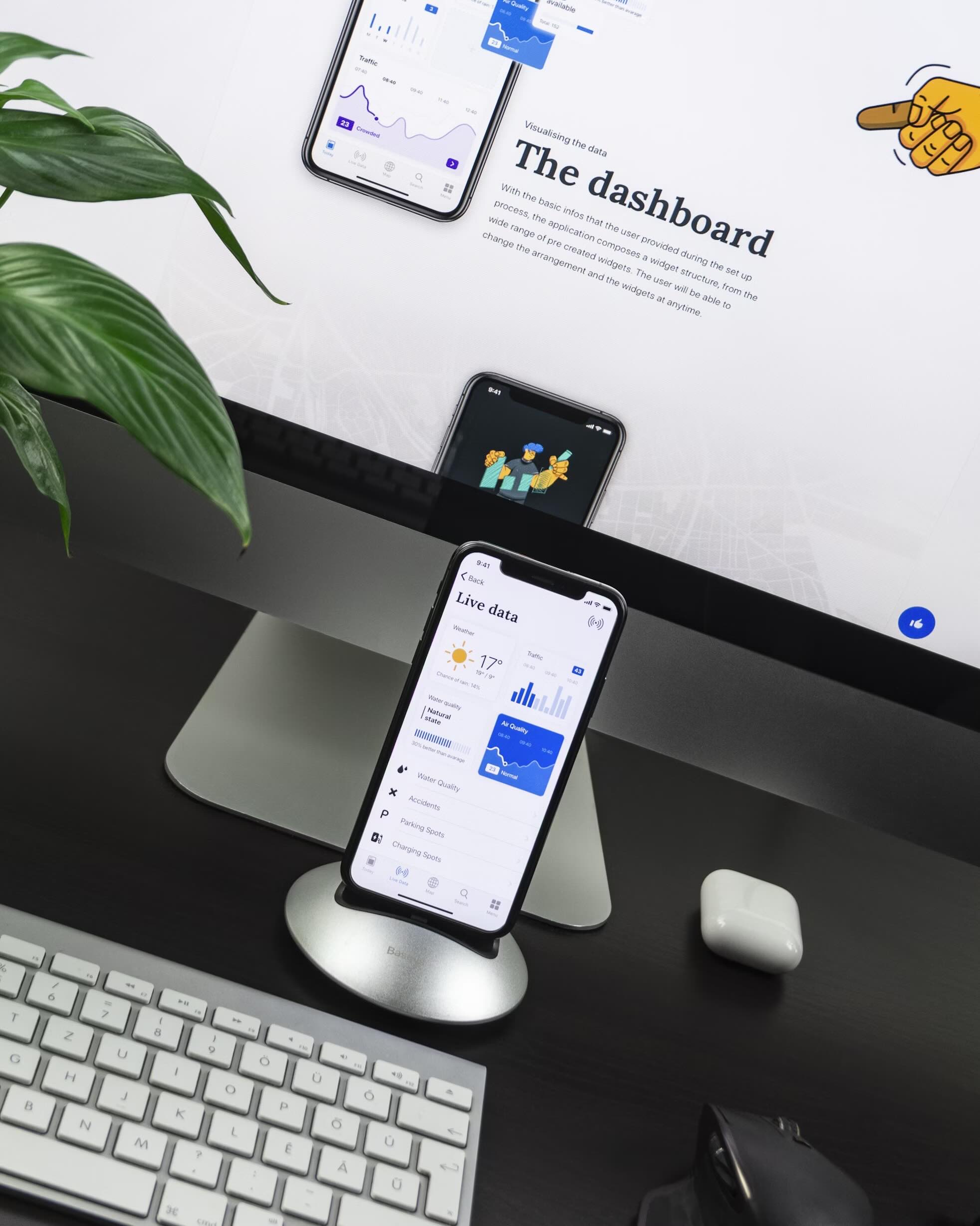 Profesional de TI trabajando en un dashboard